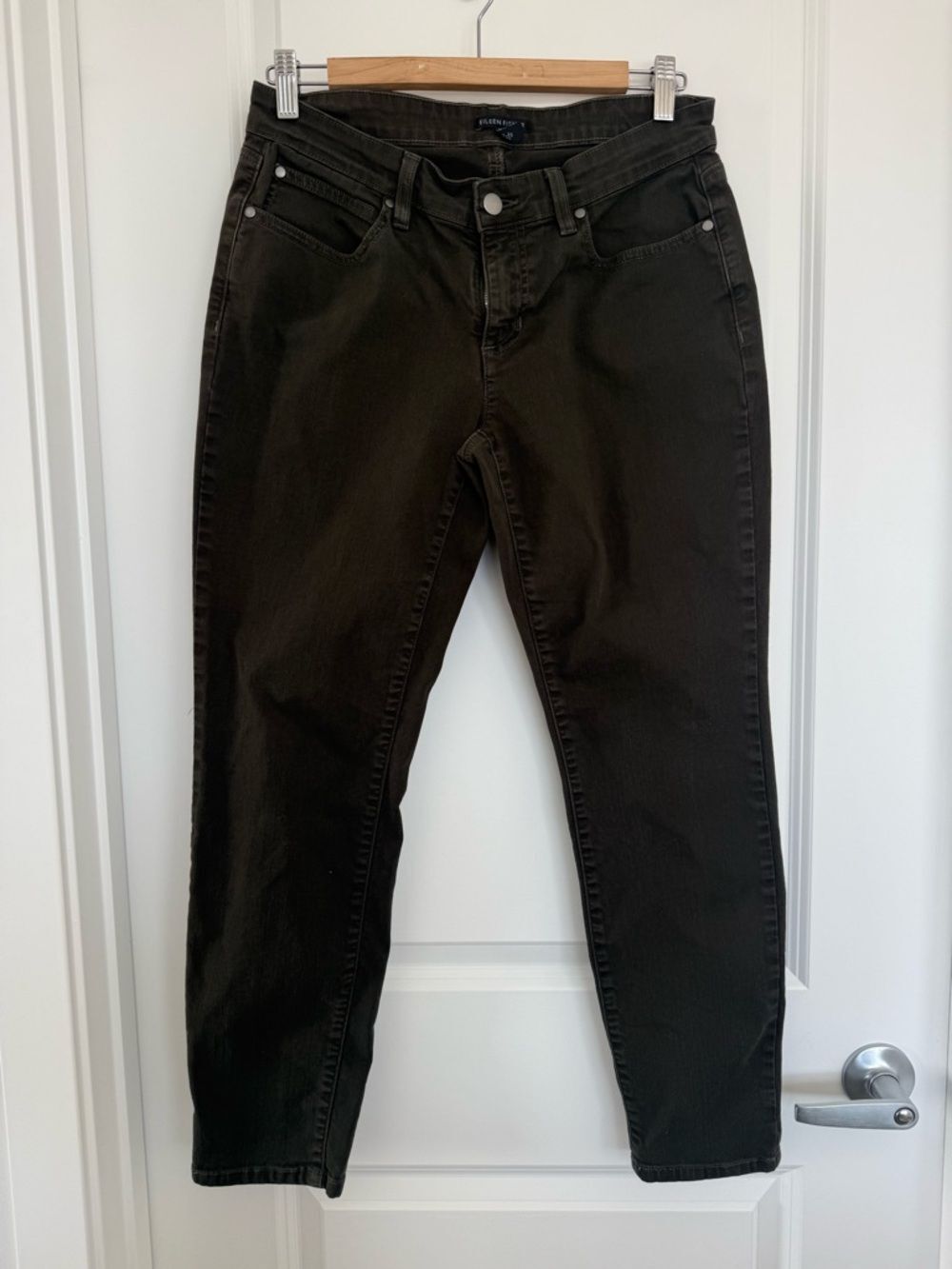 EILEEN FISHER | Olive green denim - size 6